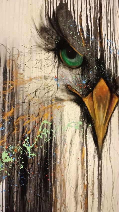 Bird Painting Acrylic, Animal Paintings Acrylic, Eagle Wall Art, Eagle Painting, Wall Art Diy Paint, Wall Art Diy, Abstract Painting Techniques, Animal Portraits Art, Soyut Sanat Tabloları