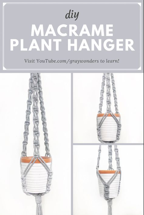 Macrame Hangers Diy, Macrame Plant Patterns Free, Plant Hanger Tutorial Macrame, Macrame Hanging Planter Pattern, Macrame Plant Hanger Multiple Plants, Hemp Plant Hanger Diy, Easy Macrame Projects Diy, Free Macrame Plant Hanger Patterns Diy, Triple Macrame Plant Hanger Diy