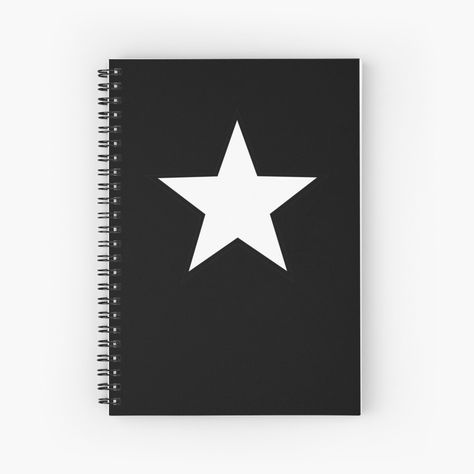 Get my art printed on awesome products. Support me at Redbubble #RBandME: https://www.redbubble.com/i/notebook/Black-Border-White-Star-by-Bumblefuzzies/57766133.WX3NH?asc=u Emo School Supplies, Dark School Supplies, Emo Notebook, Black School Supplies, Star Journal, Star Notebook, Black Notebook, Notebook School, Book Cover Diy