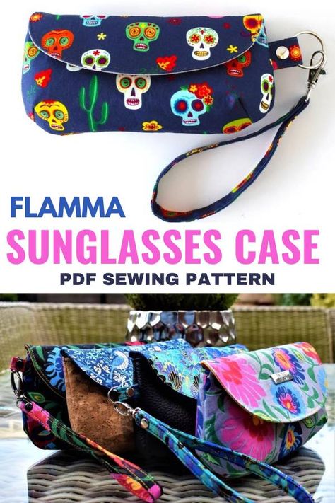 Glasses Case Pattern Free, Sunglasses Case Sewing Pattern, Glasses Case Sewing Pattern, Sunglasses Case Pattern, Trinket Pouch, Sunglass Case Pattern, Glass Spectacles, Glasses Case Pattern, Sewn Gifts