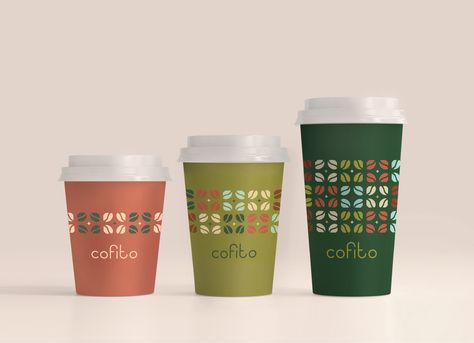 Coffee identity design Coffee Cup Branding Design, Coffee Cup Sleeve Design, Logo Coffee Design, Coffee Sleeve Design, Coffee Design Ideas, Cup Packaging, Logo Design Coffee, Catering Logo, Logo Coffee