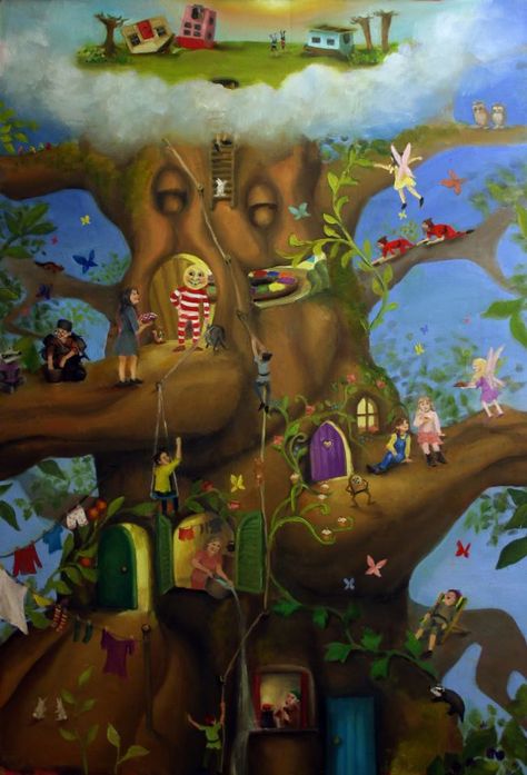 The Magic Faraway Tree The Faraway Tree, Magic Faraway Tree, Murals Home, The Magic Faraway Tree, Projects School, Faraway Tree, Tree Quotes, Illustration Nature, Enchanted Wood