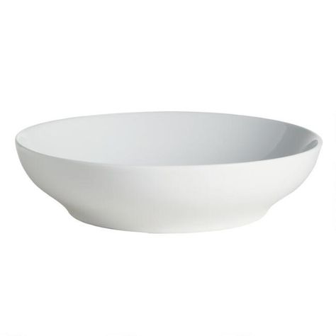 White Porcelain Spin Pasta Bowl Set Of 4 - v1 Clean Table, Pasta Bowl Set, Dinner Bowls, Pasta Bowl, Kitchen Dinnerware, Everyday Meals, Pasta Bowls, Dessert Bowls, World Market