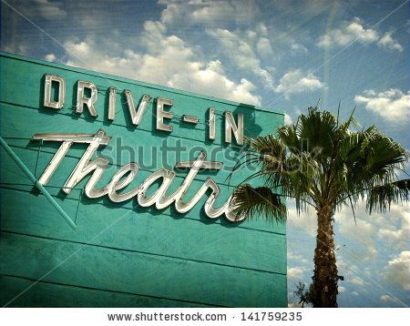 aged and worn vintage photo of drive in theater by J.D.S, via Shutterstock Drive In Movie Tips, Indoor Movie Theater, Drive Inn Movies, Shutters Indoor, Outdoor Movie Theater, Drive In Movie Theater, Good Drive, Skyline Drive, Outdoor Theater