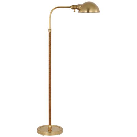 Visual Comfort Basden Medium Pharmacy Lamp | Perigold Pharmacy Lamp, Rattan Floor Lamp, Pharmacy Floor Lamp, Reading Lamp Floor, Task Floor Lamp, Adjustable Floor Lamp, Burnished Brass, Lamp Socket, Modern Fan