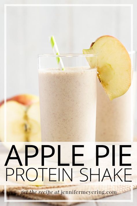 Apple Protein Shake, Protien Shake Recipes, Healthy Protein Shake Recipes, Homemade Protein Shakes, Shake Protein, Protein Drink Recipes, Premier Protein Shakes, Apples And Cinnamon, Best Protein Shakes