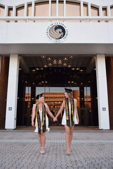 Ucf Grad Pics, Graduation Pictures Ucf, Ucf Graduation Pictures, Ucf Graduation, Graduation Pictures College, Ucf Grad, Graduate Photo, College Graduation Photoshoot, College Graduation Pictures Poses