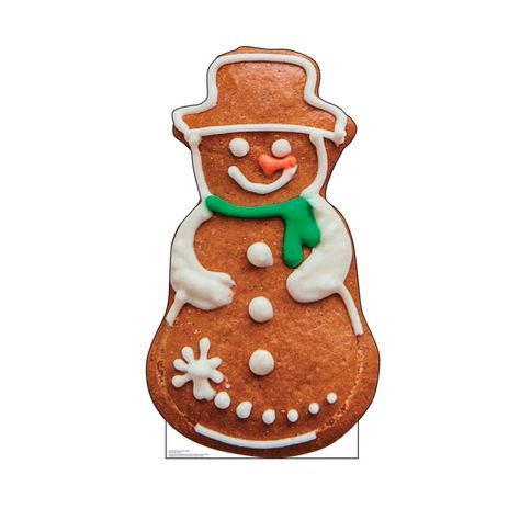 Gingerbread Snowman Decoration, Gingerbread Snowman, Gingerbread Bakery, Cardboard Standup, Snowman Cookie, Life Size Cutouts, Gingerbread People, Snowman Cookies, Christmas Gingerbread Men