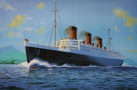 Queen Mary Ocean Liners Ships, Cruise Ship Painting, Rms Mauretania, Rms Queen Mary, Cunard Ships, Cunard Cruise, City Of Adelaide, Sea Artwork, Cunard Line