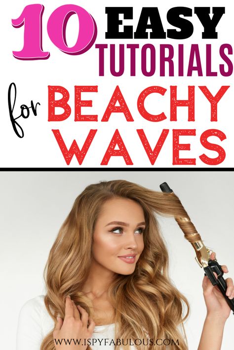 Using A Wand Curling Iron, Long Hairstyles Beach Waves, How To Curl Hair With Wand Waves, How To Make Beach Wave Curls, How To Do Beach Waves For Medium Hair, How To Get Beachy Waves For Long Hair, How To Get The Wavy Hair Look, How To Create Beachy Waves, The Beachwaver Curling Iron