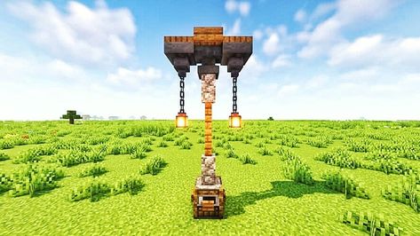 A wood and stone lamppost design using a Lantern as the light source. Minecraft Lamp Post Design Minecraft Lamp Post, Lamp Post Design, Minecraft Lamp, Post Design Ideas, Survival Minecraft, Chinese Lamp, Small Sitting Area, Minecraft World, Minecraft Cottage