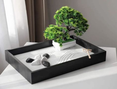 Looking for ways to practice mindfulness and cultivate inner calm? Learn about the art of creating a dry landscape with these easy zen garden ideas. Create your own full-scale version in outdoor space, small garden or mini tabletop! Desktop Zen Garden Diy, Tabletop Zen Garden, Zen Garden Ideas, Dry Landscape, Zen Table, Desktop Zen Garden, Practice Mindfulness, Easy Ideas, Garden Diy