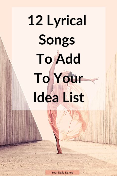 Best Songs For Lyrical Dance, Christian Lyrical Dance Songs, Musical Theater Songs For Dance, Songs For Lyrical Dance, Best Lyrical Dance Songs, Contemporary Dance Playlist, Duet Songs For Dance, Lyrical Duet Songs, Lyrical Dance Songs Solo