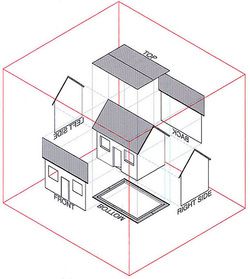 Who uses orthographic drawings? - Manual Orthographics Orthographic Drawings Architecture, Orthogonal Projection Drawing, Orthographic Drawing Objects, Isometric Drawing Architecture, Isometric Drawing Examples, Orthogonal Drawing, Orthographic Projection Drawing, Oblique Drawing, Isometric Drawing Exercises