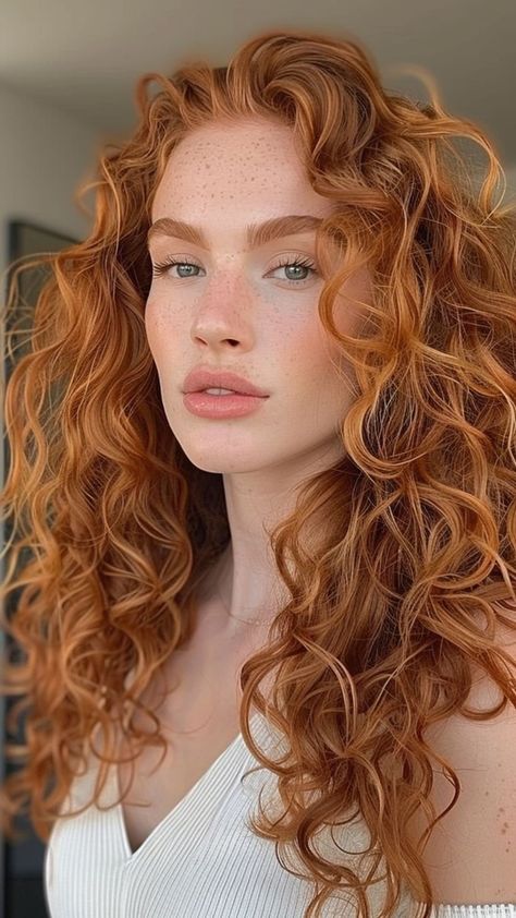 23 Adorable Hair Colors to Achieve the Perfect Curly Look Red Hair With Curly Hair, Red Hair Color Curly Hair Natural Curls, Mid Length Curly Red Hair, Curly Auburn Hair Naturally, Copper Ginger Curly Hair, Curly Red Hair Naturally, Warm Ginger Hair, Ginger Hair Curly, Movies Hairstyles