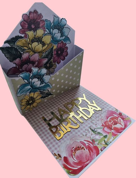 Beautiful 3D Envelope Box Card – positivelypapercraft Pop Up Envelope Card Tutorials, Envelope Card Design, Envelope Cards Tutorial, Just Because Cards Diy, Envelope Box Ideas, Folding Cards Ideas, Envelope Box Card, Mixed Up Crafts, 3d Envelope