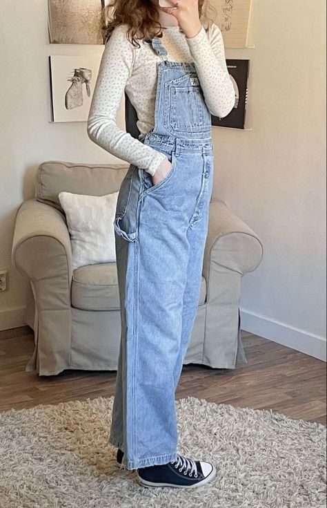 Things To Wear With Overalls, Womens Cottagecore Fashion, Coquette Overalls Outfit, Knit Vest Outfit Aesthetic, Overalls Outfit Winter Aesthetic, Overall Outfits Aesthetic, Coquette Overalls, Cute Overall Outfits, Aesthetic Overalls