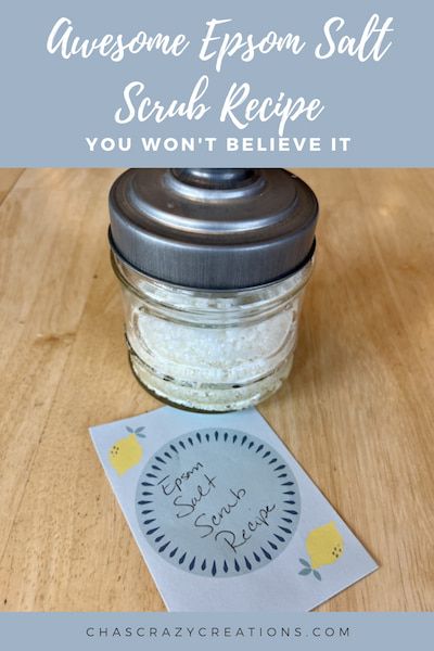 Epsom Salt Lotion Diy, Epsom Salt Essential Oil Recipe, Epsom Salt Hand Scrub Diy, How To Make Body Scrub With Epsom Salt, Epsom Salt Face Scrub, Diy Epsom Salt Scrub Recipe, Epsom Salt Body Scrub Recipes, Salt Scrubs Homemade, Epson Salt Scrub Recipes