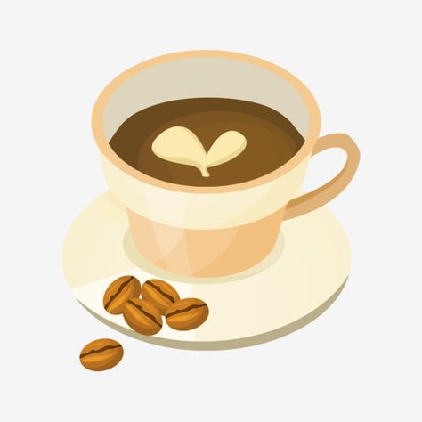 Coffee Cup Illustration, Coffee Cup Clipart, Coffee Cup Png, Cup Illustration, Cup Cartoon, Cawan Kopi, Coffee Diet, Americano Coffee, Simple Texture