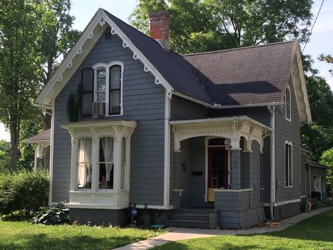 Gothic Revival — Adrian Architecture Carpenter Gothic House, Gothic Revival Cottage, Carpenter Gothic, Gothic Revival House, Gothic Cottage, Architecture Elevation, Building Layout, Exterior Paint Color, Architecture Model House