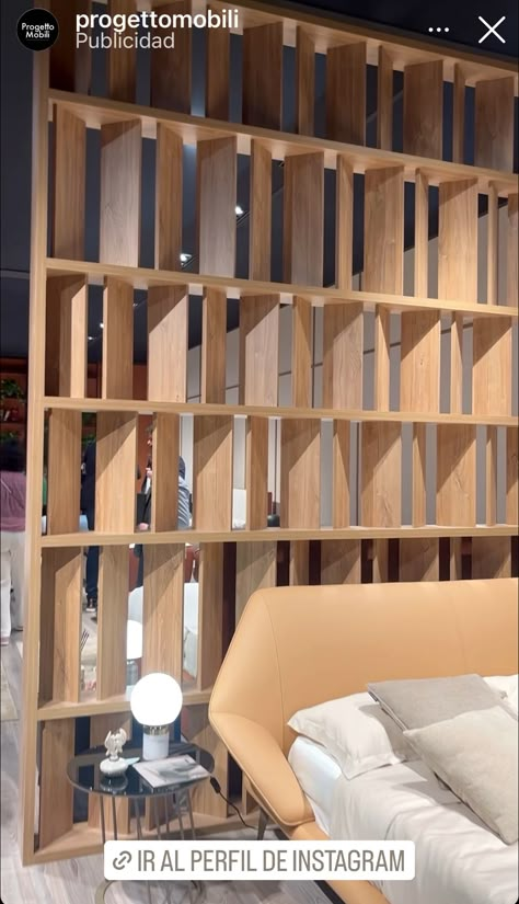 Residential Partition Wall, Jali Partition In Living Room, Partition Screen Space Dividers, Celosia Interior, Decorative Panels Interior, Recycled Interior Design, Partition Shelf, Wooden Divider, Interior Screen