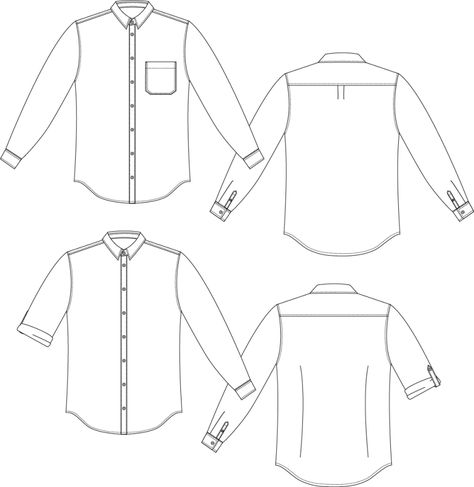 Fairfield Buttonup Illustrations Flat Felled Seam, Shirt Sewing Pattern, Handmade Shirts, Diy Buttons, Paper Sewing Patterns, Mens Fashion Urban, Stylish Dress Designs, Sewing Pattern Design, Spring Tops