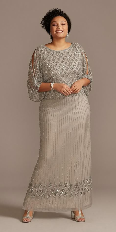 21 Stunning Plus Size Mother Of The Bride Dresses ❤ plus size mother of the bride dresses sequins jeweled davids bridal ❤ #weddingdresses Mother Of The Bride Plus Size, Sukienki Maksi, Mothers Gowns, Groom Wedding Dress, Attractive Dresses, Mother Of Bride Outfits, Mother Of The Bride Dresses Long, Wedding Dress Guide, Mother Of Groom Dresses