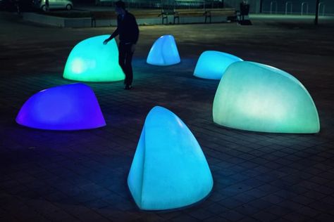 Interactive Public Sculptures Respond To Human Touch And Provide A Digital Playground For Residents - VICE Interactive Artwork, Light Art Installation, Public Space Design, Public Sculpture, Interactive Installation, Interactive Art, Space Architecture, Light Installation, Outdoor Art