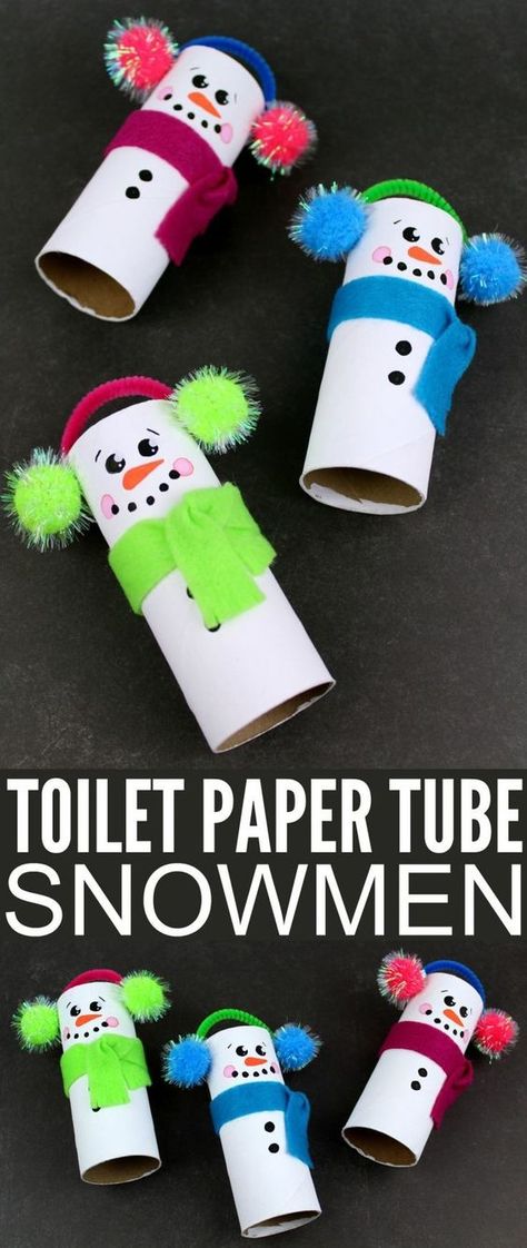 Kunst For Barn, Juleverksted For Barn, Diy Para A Casa, Snowman Crafts Diy, Toilet Paper Tube, Frugal Mom, Christmas Crafts For Kids To Make, Keepsake Gifts, Fun Christmas Crafts