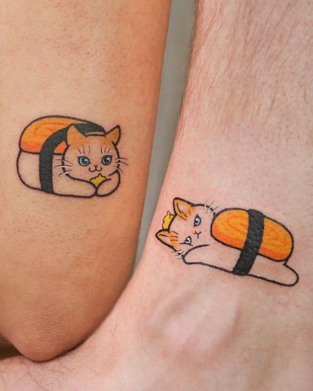 17 World's Best Couple Tattoos Ideas for All Lovely Couples Cute Man Tattoo, Couple Tattoo On Finger, Cute Matching Tattoos For Couples Simple, Alternative Couples Tattoos, Fun Matching Tattoos Couples, Correlating Tattoos Couples, Weird Couple Tattoos, Tattoo Ideas For Two People, Couples Tattoos Funny