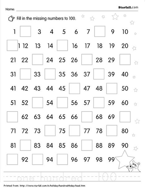 Fill-in number worksheet. Develops cognitive skills/memory, visual tracking/scanning and number formation. 100s Chart Activities, 1 100 Number Chart Worksheet, Matematik Prasekolah, 100s Chart, Kertas Kerja Prasekolah, 100 Días De Clases, Numbers To 100, Number Worksheet, Cognitive Activities