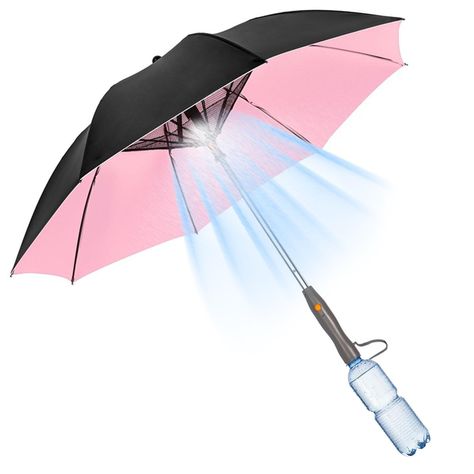 PRICES MAY VARY. ❄️❄️【3-in-1 Portable Fan Umbrella】The UV umbrella has a small built-in fan；Fixed length-cannot be shortened. This 3-in-1 umbrella can protect you from the sun while bringing you cool wind. A refreshing new experience in the hot summer. 💦💦【High Quality Material】This umbrella is made of high quality UV fabric to avoid skin burns caused by overexposure to the sun. ❄️❄️【Multi-Function】Fan Umbrella is more than just an umbrella. It doubles as a water spray fan, allowing you to cool Cool Umbrellas, Uv Umbrella, Sun Ring, Garden Activities, Automatic Umbrella, Sun Umbrella, Folding Umbrella, Portable Fan, Mist Spray