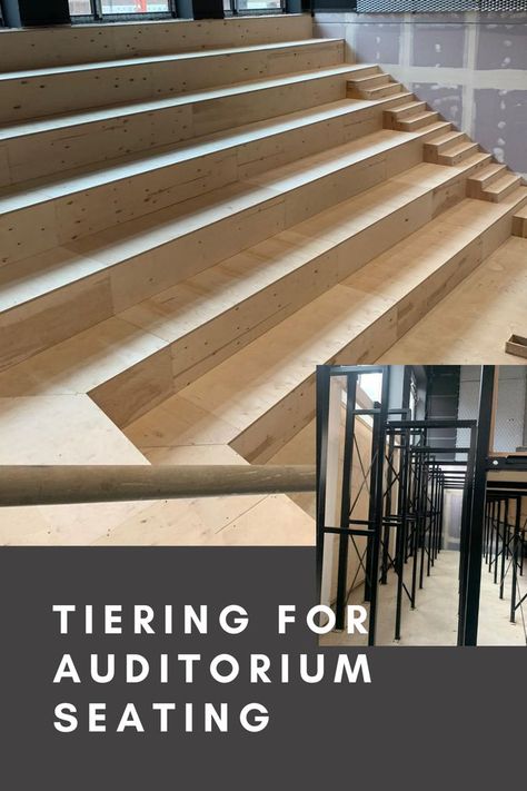 Tiered floor structure following construction in a lecture theatre auditorium Auditorium Seating, Multipurpose Hall, Studio Floor Plans, Auditorium Design, Tiered Seating, Lecture Theatre, Church Interior Design, Warehouse Design, Woodland Hills