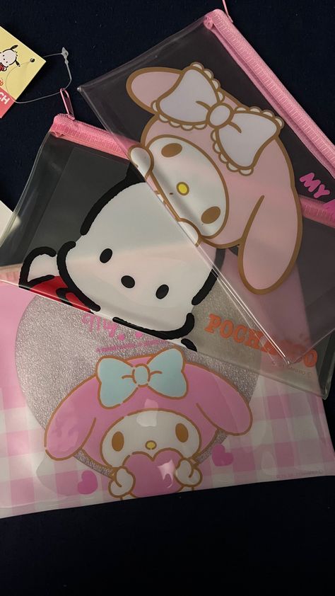 #pochacco #mymelody #daiso #daisohaul #cute #kawaii #sanrio #sanriocore #sanriobag Daiso Sanrio, Hello Melody, Nandi Hills, Pretty School Supplies, Sanrio Bag, Kawaii Bags, Kawaii Sanrio, Kawaii Core, Hello Kitty Items