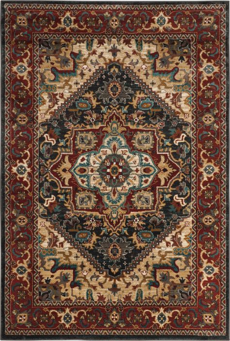 Safavieh Summit SMT293A Dark Grey/Red Area Rug main image Iranian Carpet, 5x8 Area Rugs, Carpet Trends, Fluffy Rug, Stylish Rugs, Grey Carpet, Rug Direct, Classic Rugs, Antique Carpets