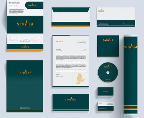 Stationery Set Design Identity Branding, Letterhead Design Branding, Hotel Branding Design, Ocean Logo, Planner Journaling, Stationary Branding, Corporate Stationery, Bujo Planner, Business Cards Layout