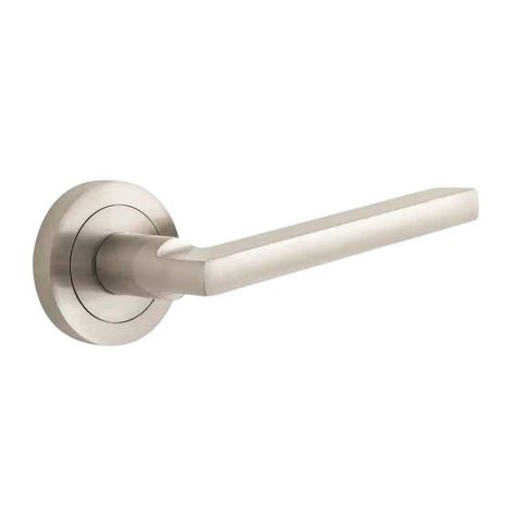 Brushed Nickel Door Handles, Interior Door Hardware, Cabinet Knobs And Handles, Add A Bathroom, Internal Door Handles, Outdoor Living Diy, Lever Door Handles, Door Handles Interior, Cottage Door