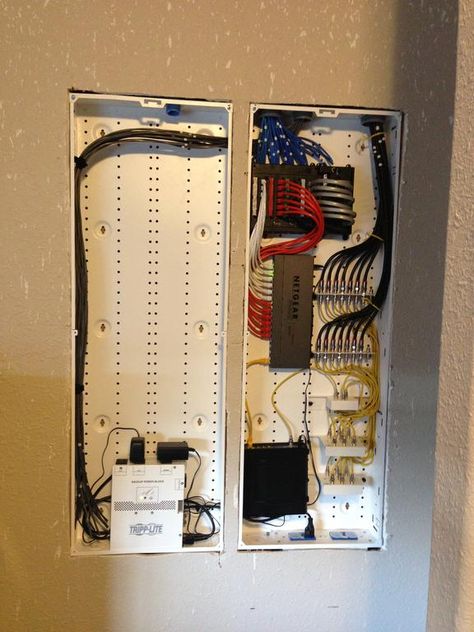 Cable Management Diy, Structured Wiring, Network Rack, Network Cabinet, Structured Cabling, Home Electrical Wiring, Mechanical Room, Wire Installation, Server Room