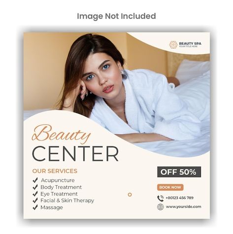 PSD beauty and spa center social media o... | Premium Psd #Freepik #psd #salon-post Instagram Post Template Design, Spa Instagram, Post Template Design, Spa Center, Beauty Center, Skin Therapy, Beauty Spa, Body Treatments, Instagram Post Template