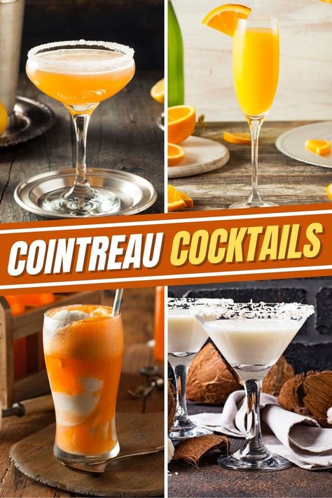 Try these Cointreau cocktails the next time you're feeling fancy! From margaritas to sidecars to cosmopolitans, Cointreau is a great way to jazz up happy hour. Cointreau Cosmopolitan, Drinks With Cointreau, Cointreau Recipes, Margarita With Cointreau, Cointreau Cocktail Recipes, Cointreau Drinks, Cointreau Margarita, Cointreau Cocktails, Orange Juice Cocktails