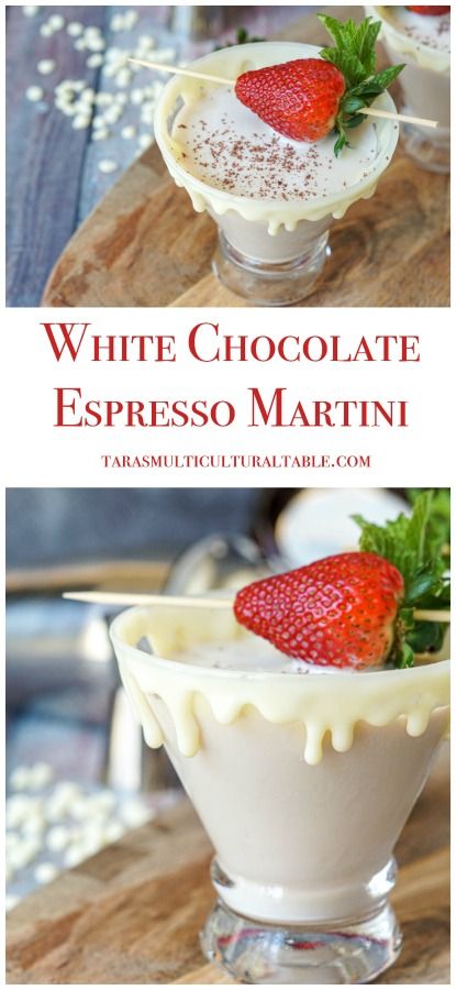 White Chocolate Espresso Martini White Chocolate Espresso, Chocolate Espresso Martini, Recipes Winter, White Chocolate Liqueur, Espresso Martini Recipe, Coctails Recipes, Yummy Alcoholic Drinks, Martini Recipe, Chocolate Liqueur