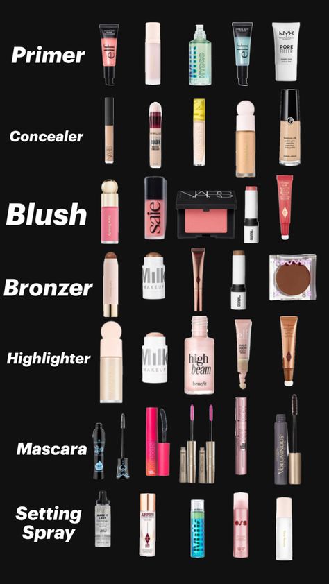 Pick Your Makeup, Sephora Must Haves, Makeup Application Order, Benefit Mascara, Preppy Makeup, Bronzer Makeup, Simple Makeup Tips, Makeup For Black Skin, Beauty Makeup Tutorial