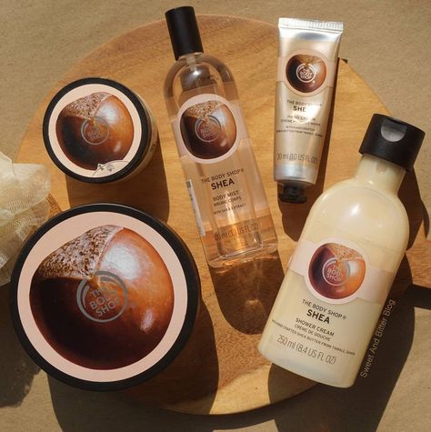 Shea Butter Benefits Skincare, Body Mist Aesthetic, Mist Aesthetic, Perfume Wishlist, Body Shop Body Butter, Body Shop Skincare, Body Box, Beauty Skin Quotes, Pampering Routine