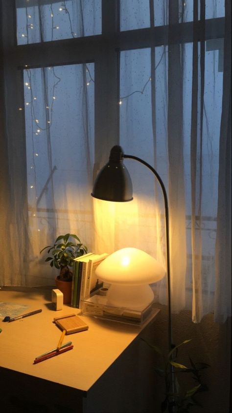 Warm Desk Lamp, Study Lamp Aesthetic, Aesthetic Desk Lamp, Greed Aesthetic, Smart Lamp, Study Desk Decor, Mood Lamps, Modern Office Design, Study Room Decor