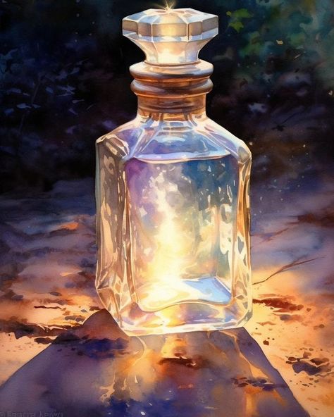 Perfume Watercolor, Watercolor Architecture, Evening Light, Watercolour Inspiration, Beauty Art Drawings, Still Life Art, Painting Videos, Watercolor Inspiration, Traditional Paintings