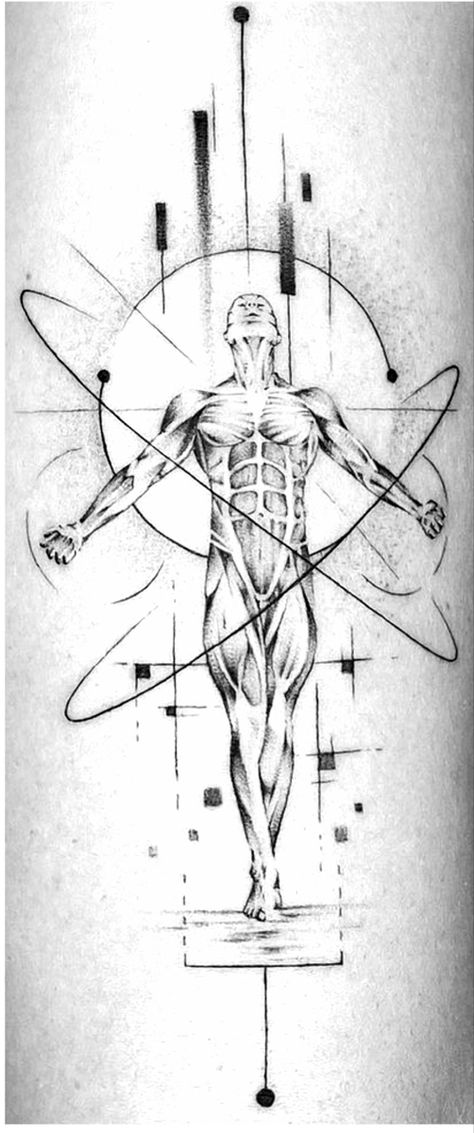 Evolution Of Man Tattoo, Davinci Tattoo Ideas, Davinci Sketches, Spiritual Sleeve Tattoo, Quantum Tattoo, Vitruvian Man Tattoo, Davinci Tattoo, Meditation Tattoo, Evolution Tattoo