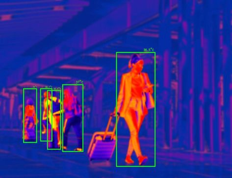 Free Photo | People in colorful thermal scan with celsius degree temperature Thermal Camera Aesthetic, Thermal Image, Infrared Camera, Thermal Camera, Art Final, Thermal Imaging Camera, Thermal Imaging, Identity Art, Pretty Colors