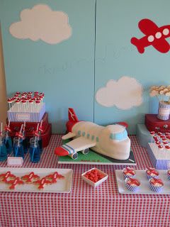 Just Call Me Martha Plane Party -- great for an #airplane obsessed boy or girl #birthdayparty Airplane Baby Shower Theme, Airplane Birthday Cakes, Creative Birthday Party Ideas, Planes Birthday, Airplane Baby Shower, Airplane Birthday Party, Cookie Cake Birthday, Airplane Party, Cakes And Cupcakes