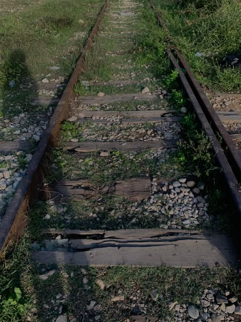 Freight Train Aesthetic, Railroad Tracks Aesthetic, Train Track Aesthetic, Green Hour Aesthetic, Old Train Aesthetic, Railroad Aesthetic, Aaron Stampler, Night Train Aesthetic, Train Tracks Aesthetic