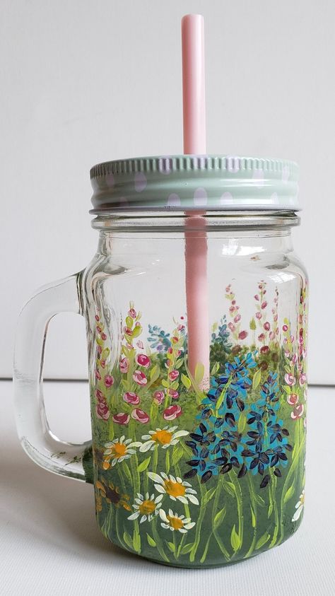 This Tumblers & Water Glasses item by BirdsNestArtDesign has 6 favorites from Etsy shoppers. Ships from Dushore, PA. Listed on Jul 21, 2024 Mason Jar Flower Painting, Crafts For Adults Painting, Cute Painted Mason Jars, Mason Jar Designs Painted, Hand Painted Glass Mugs, Painting Flowers On Glass Jars, Paint On Glass Cup, Painting On Mason Jars, Items To Paint On